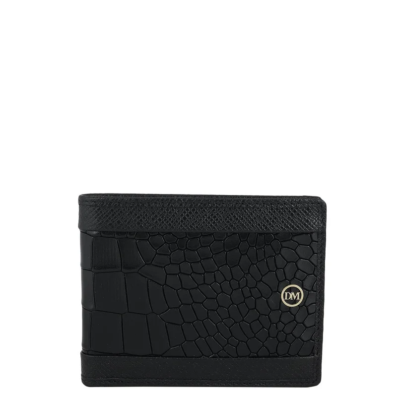 Black Bifold Leather Mens Wallet
