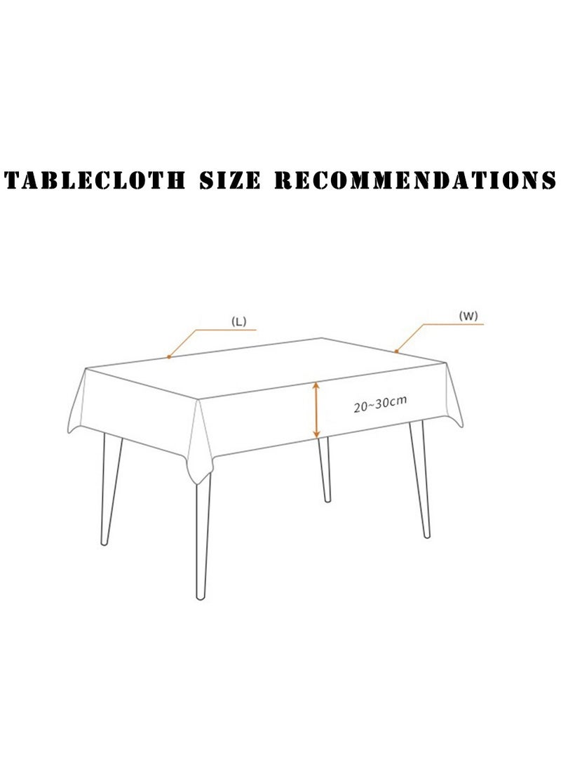 Linen Tablecloth Rectangle 140x180/200/220/240/260 cm Table Cover Waterproof Tablecloth Heavy Tablecloth Wrinkle-Free Dust-Proof
