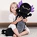 Dalmao 36 Giant Black Axolotl Stuffed Animal Cute Soft Long Axolotl Plush Body Squishy Pillow Big Plushies Toy Gift for Kids Boys Birthdays Halloween Christmas - Image 4