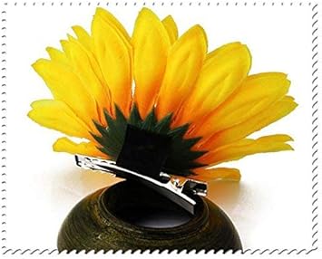SYBL 3PCS Women Girls Simulation Yellow Floral Fall Sunflower Hair Clips Alligator Clips Hairpin Hair Clamp Barrettes Headwear Hair Hair Styling Accessories for Party Beach Vacation Wedding Bridal - Image 5