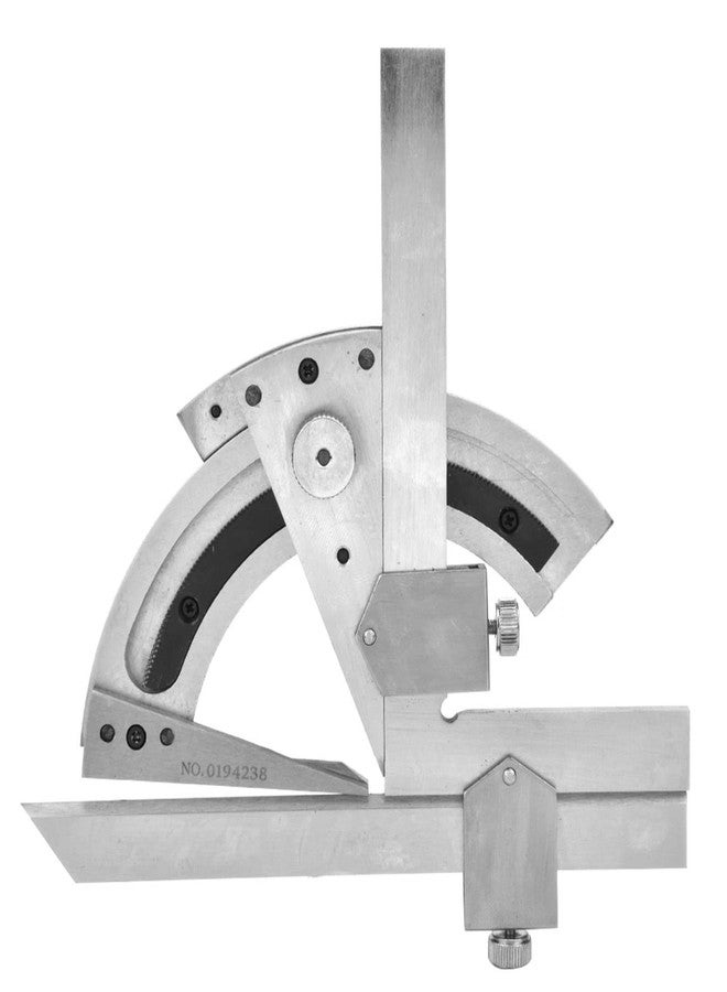 Walfront Universal Carbon Steel Vernier Bevel Protractor 0-320° Exactness Angle Measuring Ruler Tools for Woodworking/Carpenter/Construction Carbon Steel DIY Accuracy 0.02 - Image 3