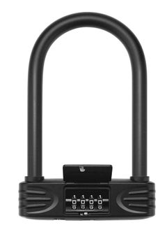 Bike U Lock Heavy Duty Anti Theft, 4 Digit Combination Password Bicycle Lock with U-Lock Shackle, U Bolt Bike Lock for E-Bike, Mountain Bike, Road Bike