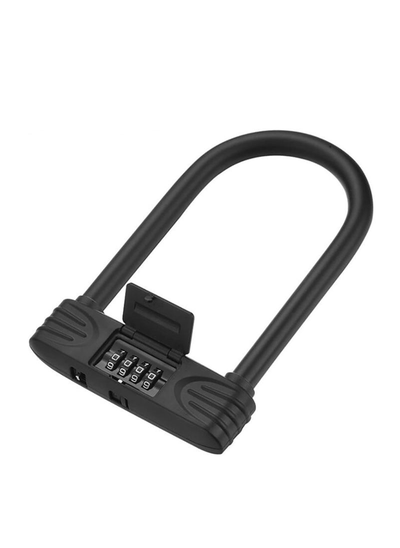Excefore - Bike U Lock Heavy Duty Anti Theft, 4 Digit Combination Password Bicycle Lock with U-Lock Shackle, U Bolt Bike Lock for E-Bike, Mountain Bike, Road Bike - Image 1