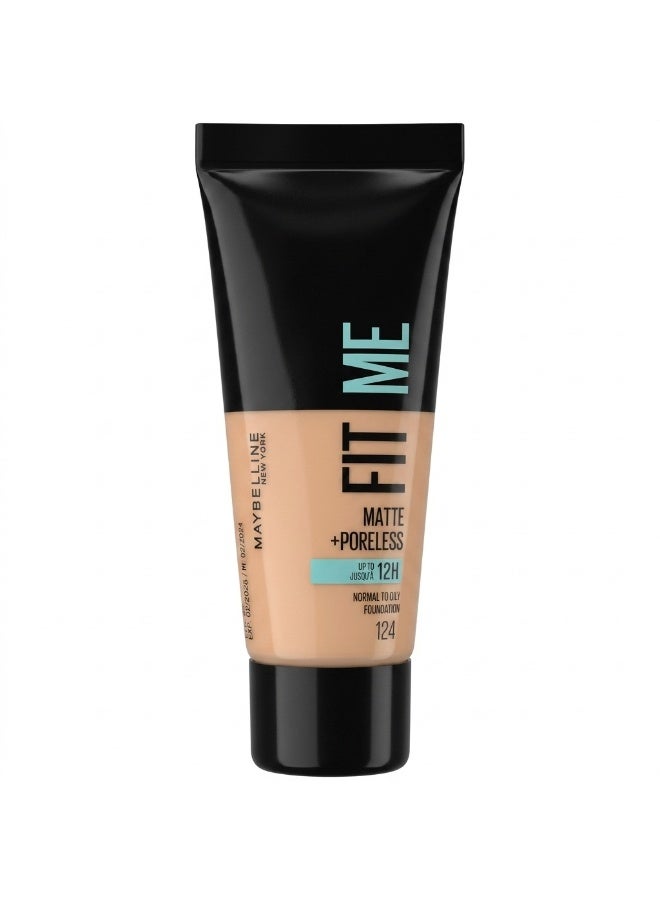 Maybelline Fit Me Matte Poreless Foundation 124