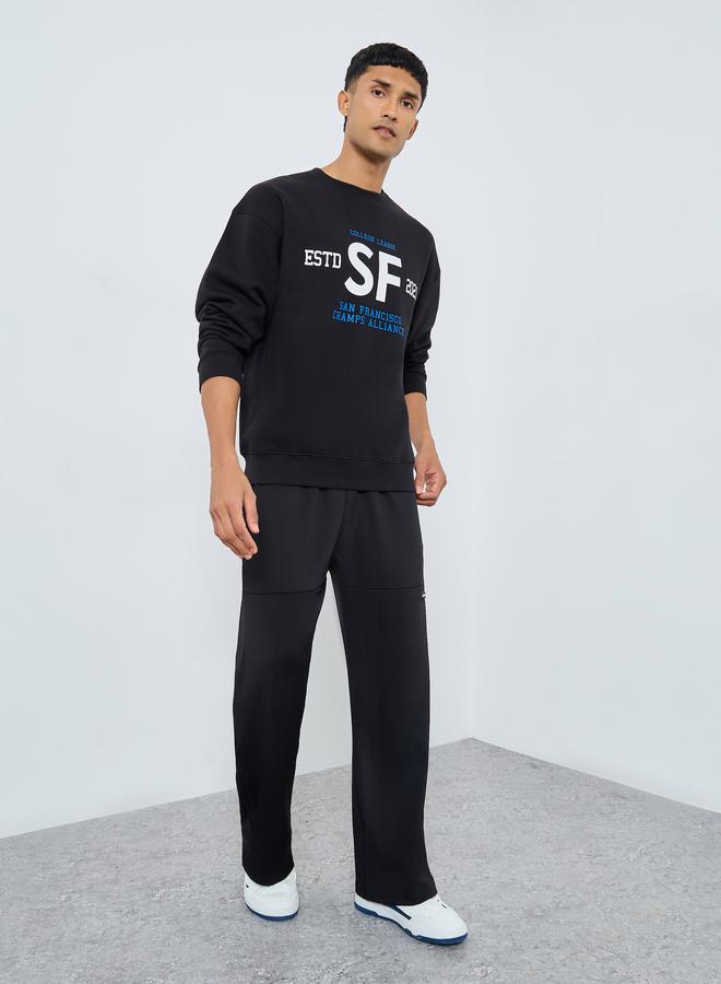 Styli Men Black San Francisco Printed Sweatshirt - Image 2