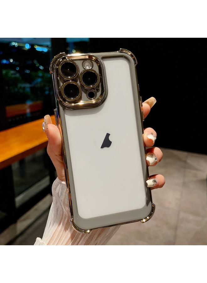 Zaboon Case For iPhone 13 Pro Dual-color Plating Space PC Hybrid TPU Phone Case - Image 1