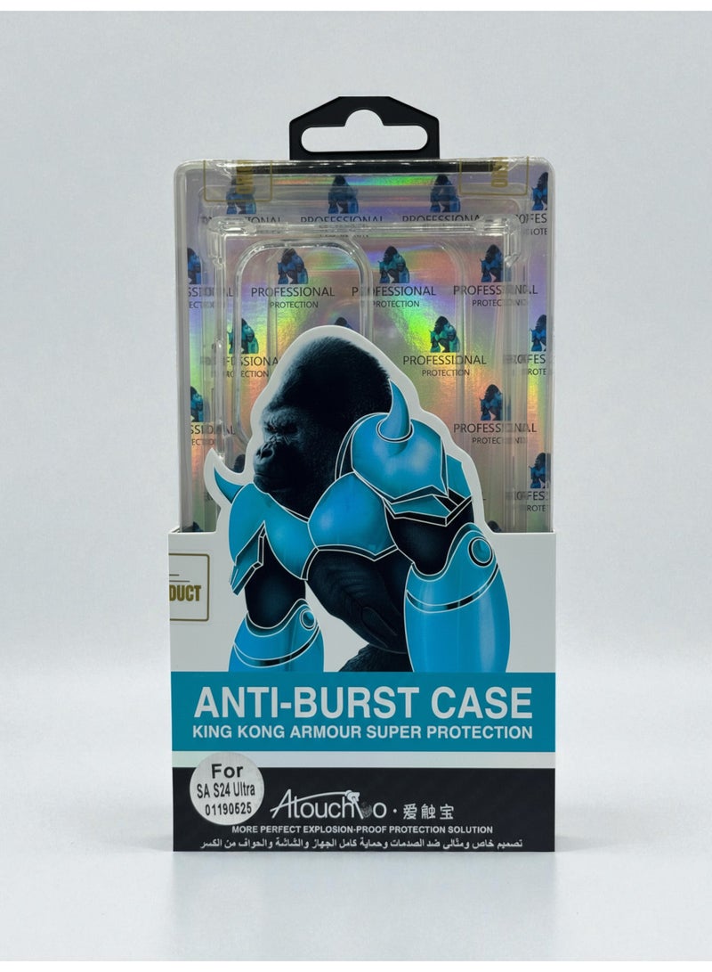 جراب سامسونج جالاكسي إس ٢٤ ألترا - غطاء شفاف مقاوم للصدمات من مادة TPU بزوايا معززة | جراب واقٍ شفاف من كينج كونج آرمور - Image 3