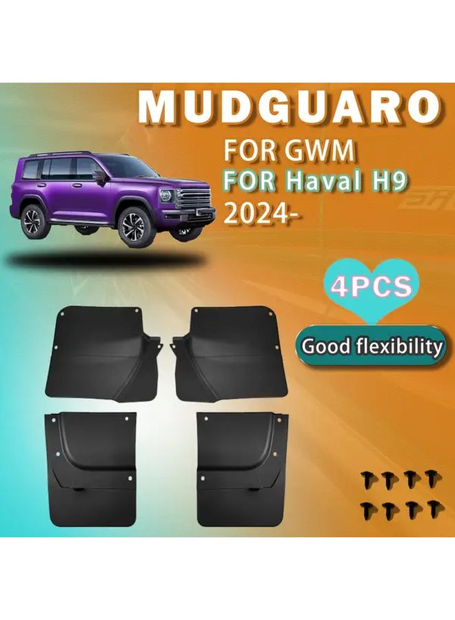 4Pcs Car Mud Flaps For GWM Haval H9 2024 Durable Anti Scratch Mud Guards - Image 2