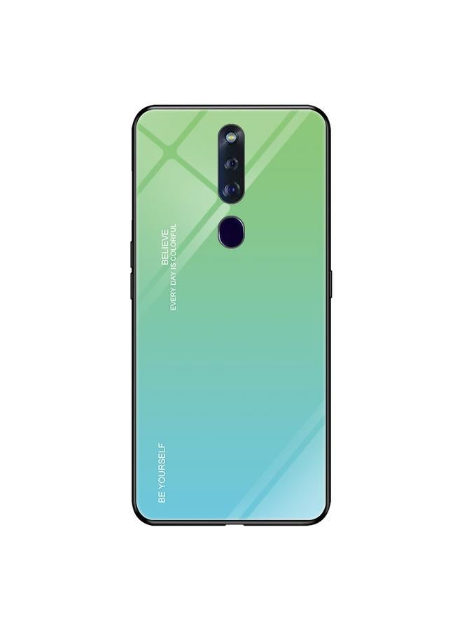 اس-توب جراب لهاتف OPPO F11 Pro، جراب زجاجي متدرج الألوان - Image 1
