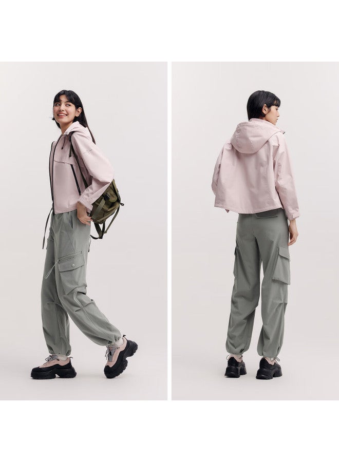 Semir Women's Casual Pants Spring Solid Color Elastic Waist Drawstring Cargo Pants Loose High Street Wide Leg Pants 101125127016b - Image 3
