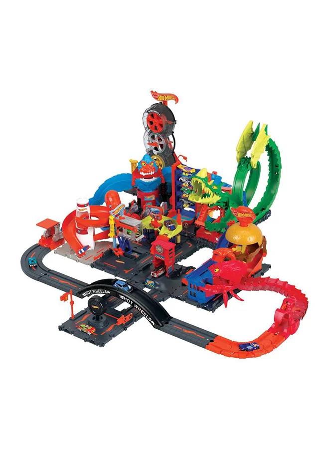 Hot Wheels City Downtown Express Car Wash Playset With 1   Car, Connects To Other Playsets & Tracks, Gift For Kids Ages 4 To 8 Years Old