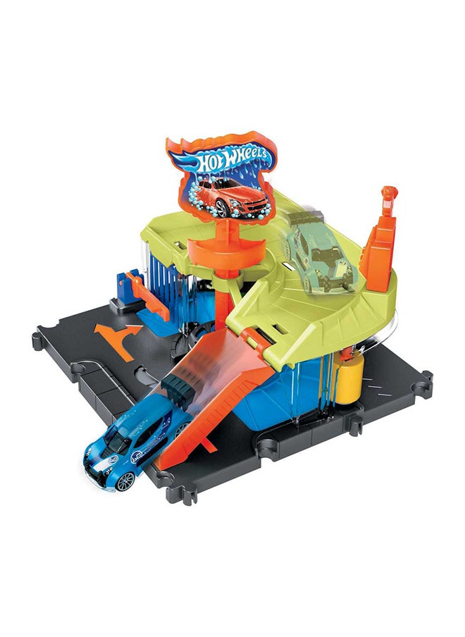 Hot Wheels City Downtown Express Car Wash Playset With 1   Car, Connects To Other Playsets & Tracks, Gift For Kids Ages 4 To 8 Years Old  - Image 4