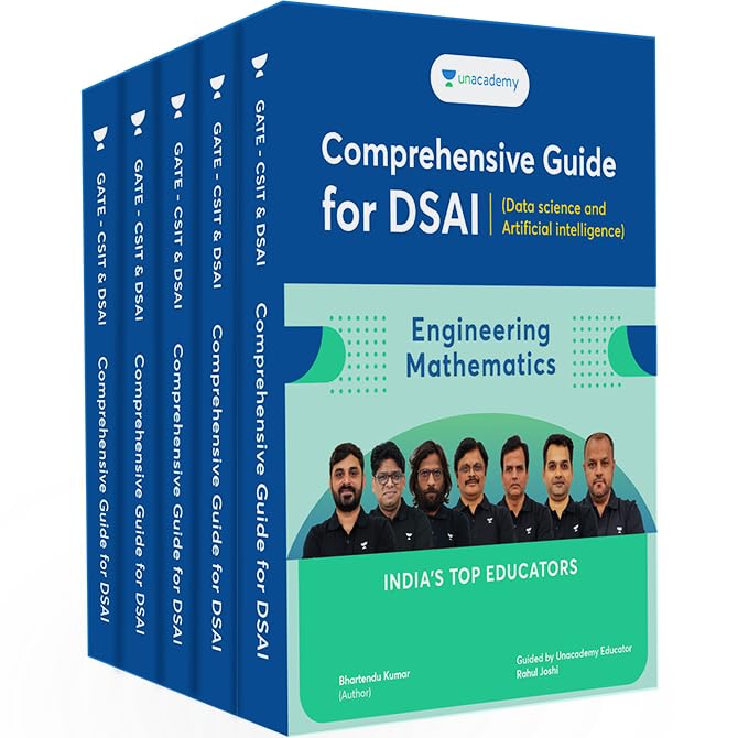 GATE Data Science – Complete Guide for Engineering Mathematics, Programming, Data Structures, DBMS, Machine Learning, and AI | Unacademy | English | ... New Edition | Set of 5 Books | 2025 - 26 | AI - Image 1