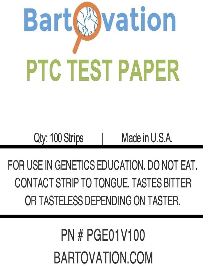 Bartovation Phenylthiourea (PTC) Test Paper Strips, 100-Pack - Image 3