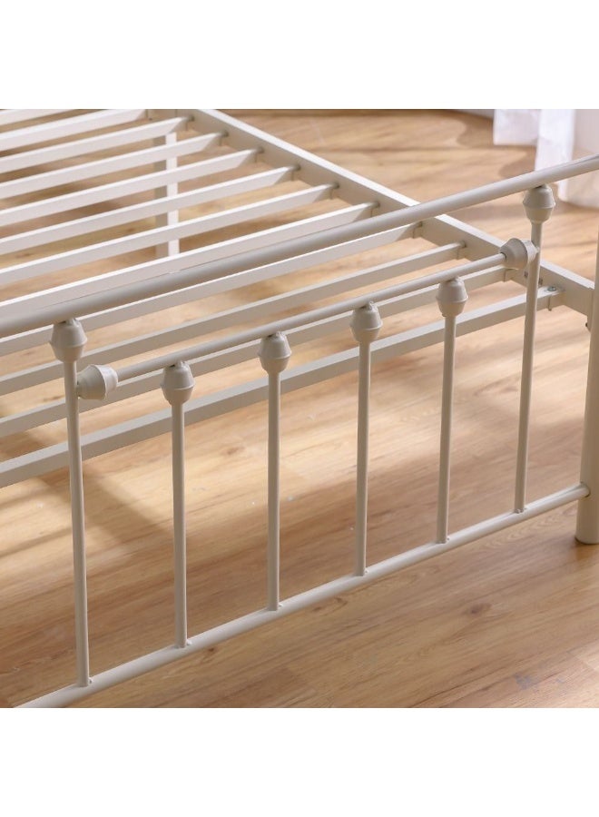 DANUBE HOME Bella Arrow 90x200 Metal Single Bed | Modern Design Kids Metal Single -White - Image 3