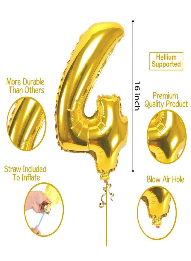 Balloonistics Number 7 Foil Balloon, 16 Inch (Gold) - Image 2