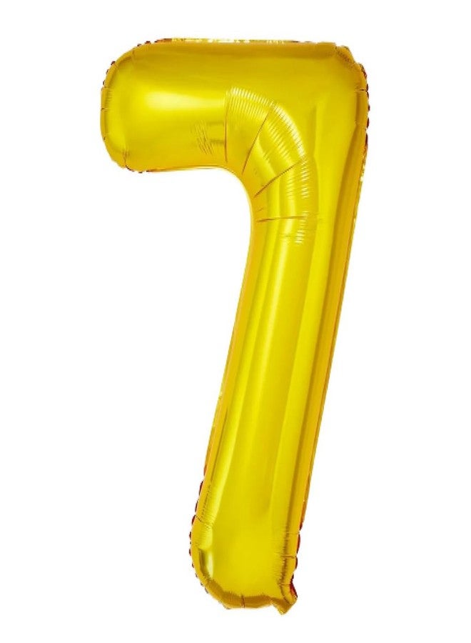 Balloonistics Number 7 Foil Balloon, 16 Inch (Gold) - Image 1