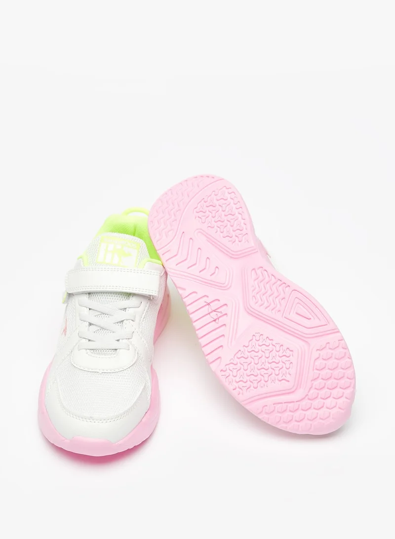 kangaROOS Girls' Textured Sports Shoes with Hook and Loop Closure
