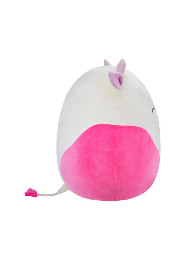 Squishmallows دبدوب كايدن الوردي المنقط الكبير 16 إنش ذو العيون المغلقة مرخص رسميًا من كيلي توي لعبة محشوة ملونة هدية ناعمة للأطفال الفتيات والأولاد قابلة للغسل لعبة قابلة للعصر متعددة الألوان لجميع الأعمار  - Image 3