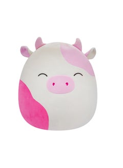 Squishmallows 16 inch Large Plush Caedyn Pink Spotted Cow with Closed Eyes Officially Licensed Kellytoy Plush Toy Colorful Soft Gift for Kids Girls & Boys Washable Squishy Stuff Toy Multicolor All Age  - Image 1