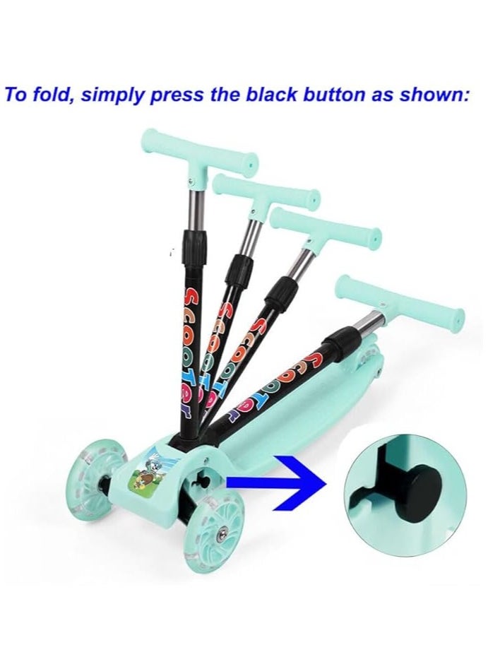 Generic Scooters for Kids Toddler Scooter - Deluxe Aluminum 3 Wheel Glider, Lean 2 Turn Wheels, Step 4 Brake, Toddlers Training Three Wheeled Kid Ride on Toys Best for Little Boys & Girls -  - Image 2