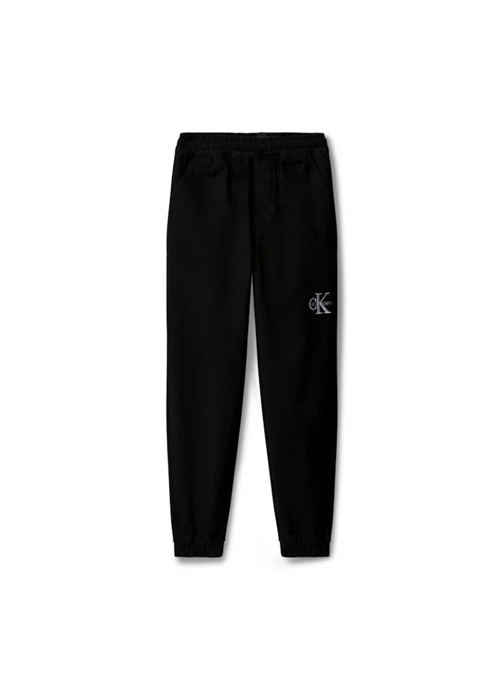 Calvin Klein Jeans Pvh Black Monologo Embroidery Woven Joggers for Men | Best Price UAE