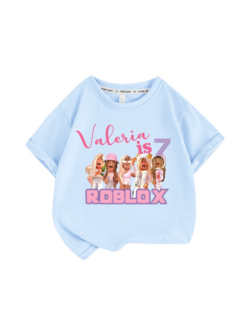 Roblox Unisex Short Sleeve Stylish Top TShirt Tee for Boys Girls Kid Children - Image 1