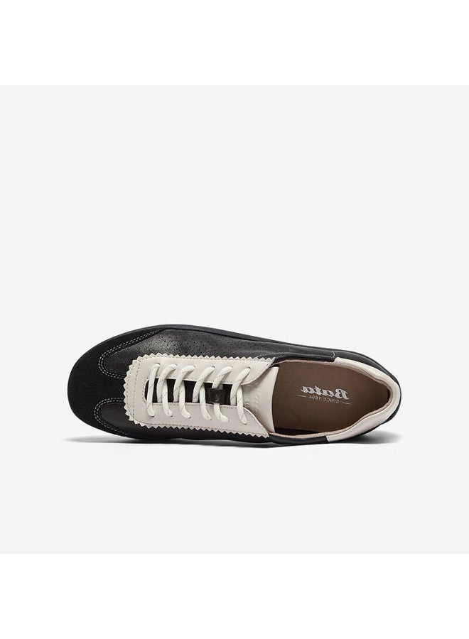 Bata Bajia Prince Qizhang Ruonan Style Lambskin Leather Casual Soft Sole Sports Shoes For Women Spring And Autumn - Image 4