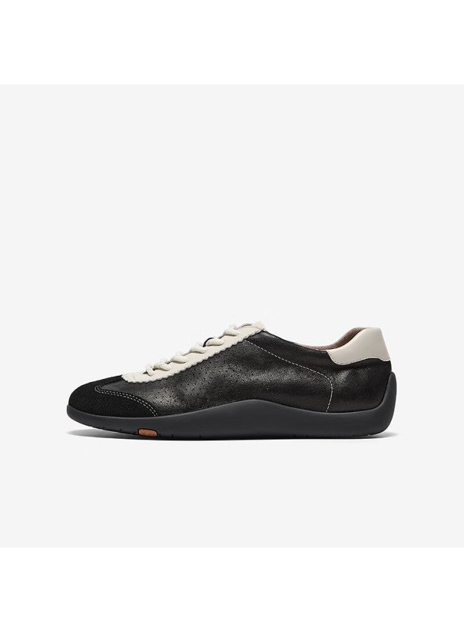 Bata Bajia Prince Qizhang Ruonan Style Lambskin Leather Casual Soft Sole Sports Shoes For Women Spring And Autumn - Image 2