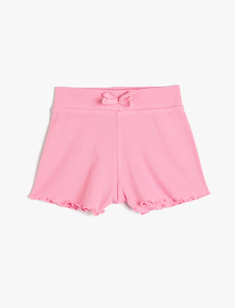 KOTON Ruffled Cotton Shorts - Image 1
