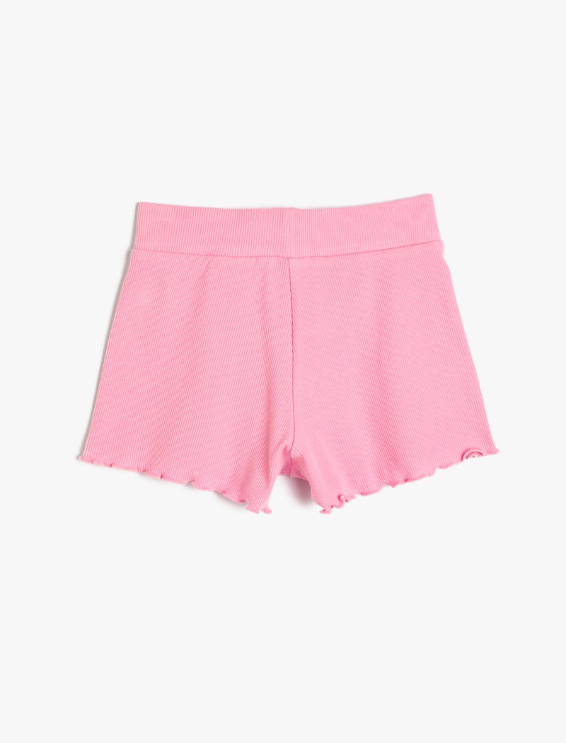 KOTON Ruffled Cotton Shorts - Image 2