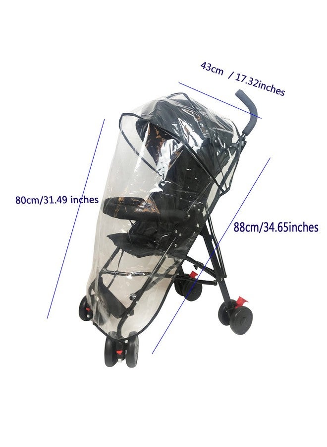 LLUFO Stroller Rain Cover Baby Stroller Cover for Toddler Umbrella Stroller,Lightweight Travel Stroller,Windproof Waterproof Weather Shield,Compact Stroller Accessories EVA Material Odourless - Image 2