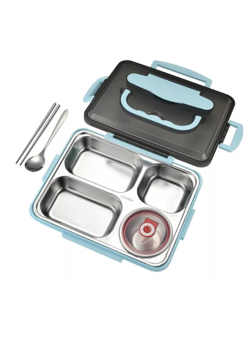 Stainless Steel Lunch Box With Soup Bowl Spoon And Chopsticks For Kids And Adults  - Image 3