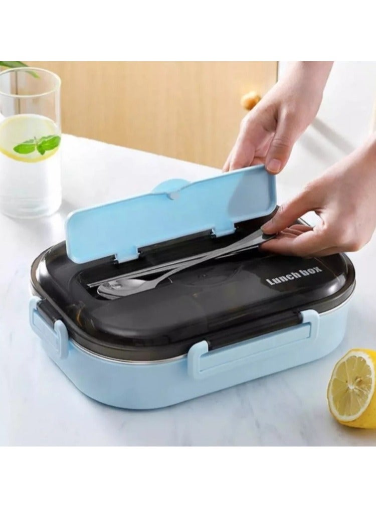 Stainless Steel Lunch Box With Soup Bowl Spoon And Chopsticks For Kids And Adults  - Image 4