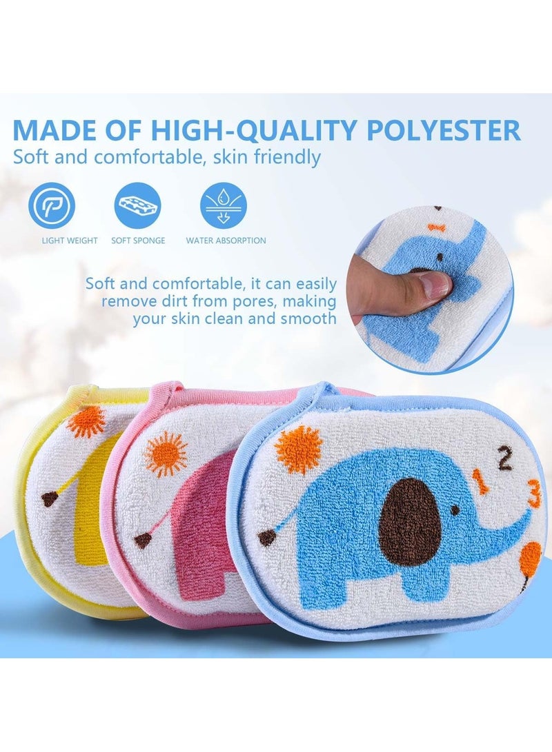 Baby Bath Sponge Soft Foam Scrub Natural Sponge for Bath, Shower Scrub Body Sponge for Kids/Babies/Men/Women (Yellow Elephant) - Image 4