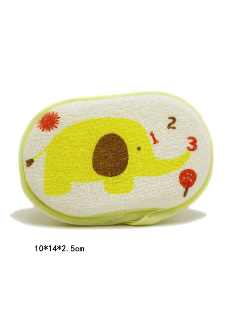 Baby Bath Sponge Soft Foam Scrub Natural Sponge for Bath, Shower Scrub Body Sponge for Kids/Babies/Men/Women (Yellow Elephant) - Image 2