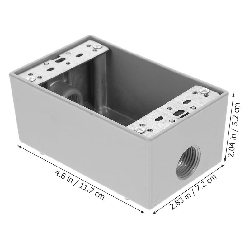 صندوق تقاطع كهربائي خارجي من سبائك الحديد والألومنيوم مقاوم للعوامل الجوية للتركيب على الحائط بدون غطاء - Image 3