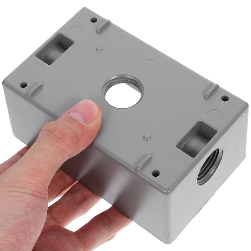 صندوق تقاطع كهربائي خارجي من سبائك الحديد والألومنيوم مقاوم للعوامل الجوية للتركيب على الحائط بدون غطاء - Image 5