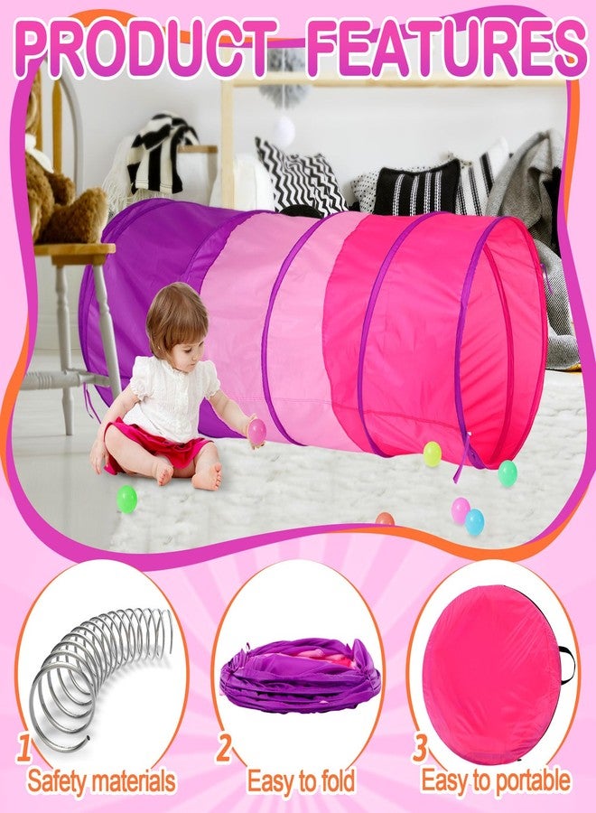 PullCrease 1 Pcs Giant 27.6 Inch Kids Play Tunnel and up Opening Colorful Pop up Crawl Tunnel Toy with Breathable Mesh Game Tent Toy Girl Boy Gift or Dog Cat Pet Tunnels - Image 3