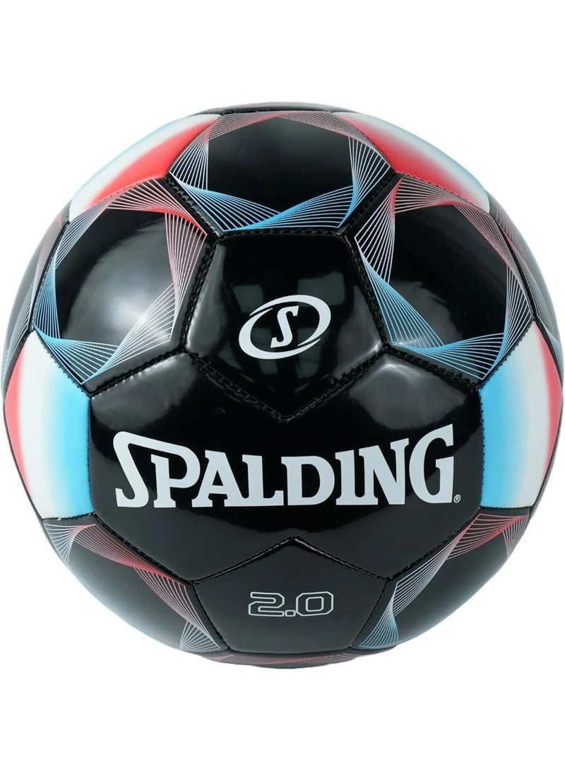 سبالدينج كرة قدم SPALDING 2.0، مقاس 5، أسود/قوس قزح - Image 2