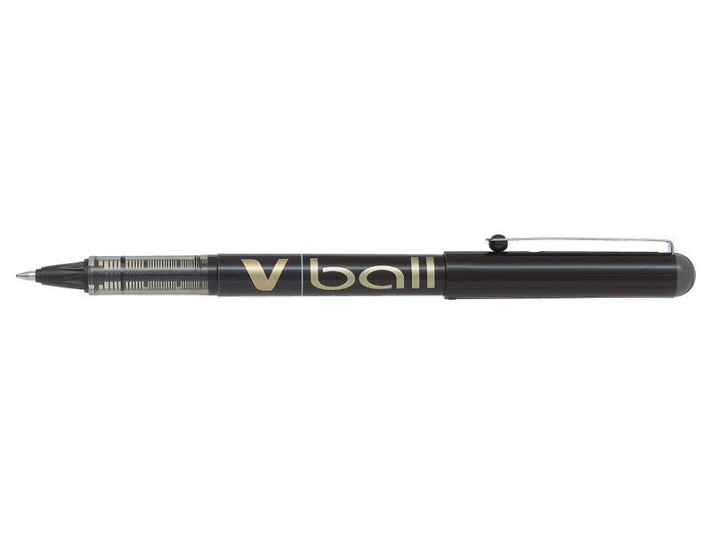 Pilot VBall 7 Rollerball Pen-Black (Pack of 3) - Image 2