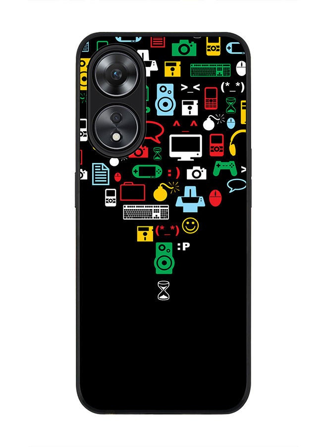 Stylizedd حافظة حواف سوداء متينة لهاتف Oppo A78 5G / Oppo A58 5G - غلاف مرن من TPU رقيق مضاد للسقوط - تقارب (أسود) - Image 1