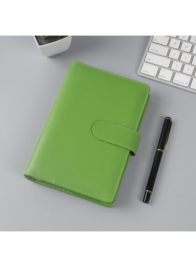 Dimension Stationery Korea Girl's Heart Macaron Loose-leaf Notebook Pu Hand Account Book Notebook Hand Account Book Travel Book - Image 1