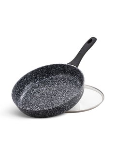 28Cm Fry Pan With Lidcoating : Ceramic-Granite Coat, Non-Stick, Pfoa Free Diameter : 20Cm