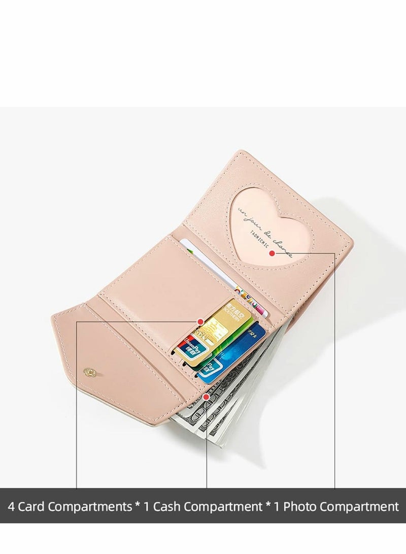 إكسفور محافظ نسائية للفتيات مزينة بالزهور، محفظة نقود، جيب للزهور، حاملة بطاقات، حقيبة نقود مع نافذة هوية أنيقة وشبابية وجميلة، زرقاء - Image 2