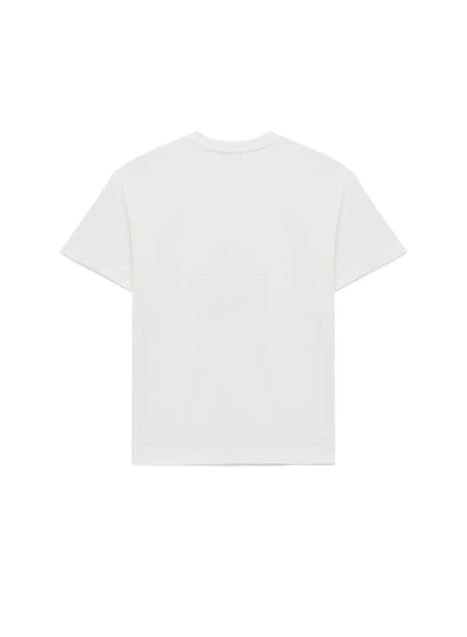 Koton  Embroidered Crew Neck Oversized T-Shirt for Women | Best Price UAE