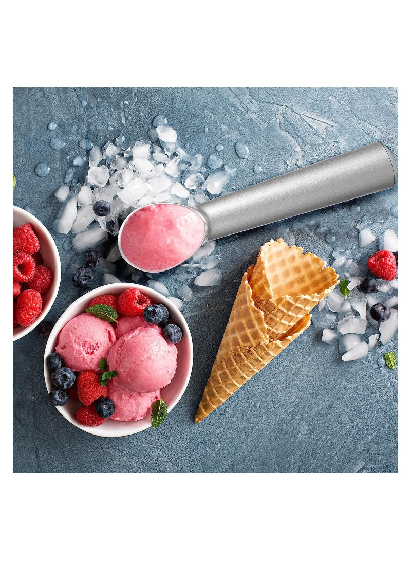 KASTWAVE Ice Cream Containers, Round Freezer Storage Tubs with Silicone Lids and Spoon, for Homemade Ice Cream (Blue, Red, Green, Orange)  - Image 4
