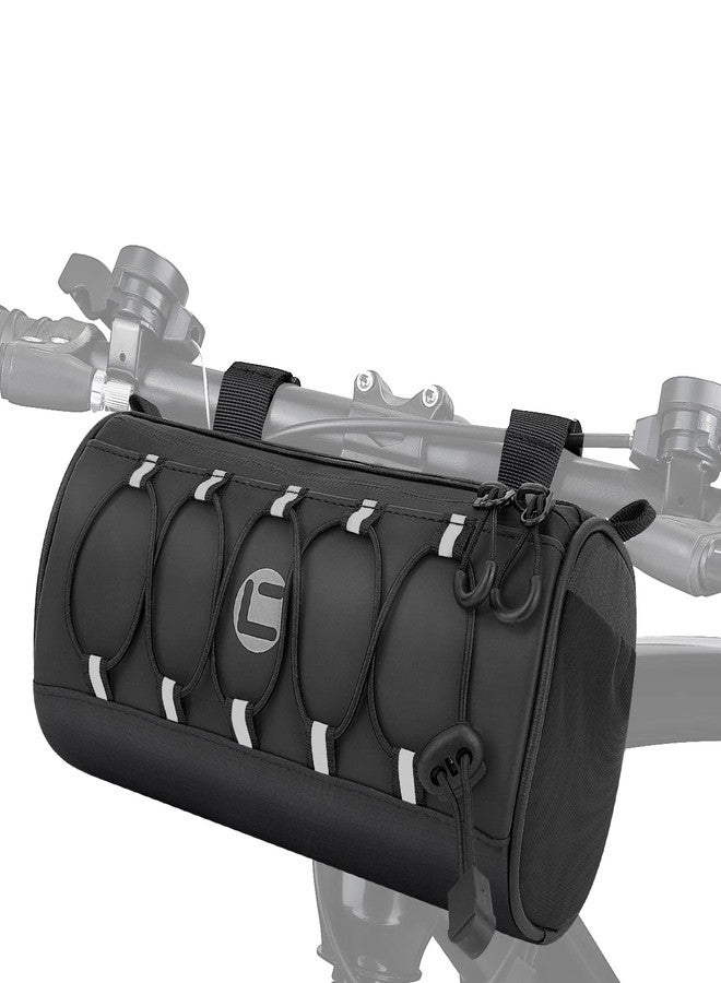 WOTOW Bike Handlebar Bag Waterproof - 2.5 L Bike Accessories Bike Bags for Bicycles, Reflective Bike Frame Bag with Shoulder Strap Removable Straps Waterproof Zipper for Cycling - Image 1