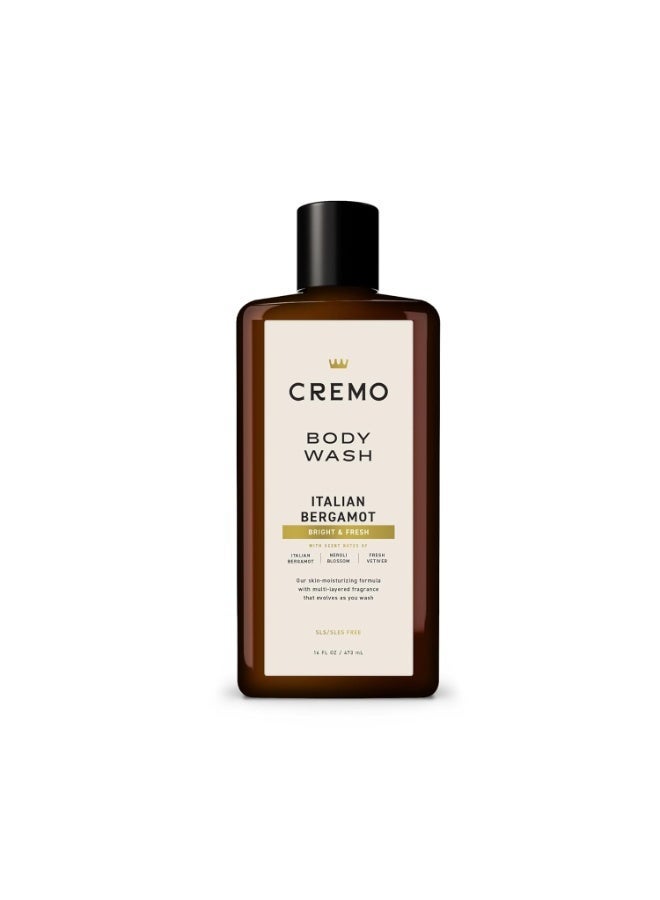 Cremo Body Wash Men, Notes Of Italian Bergamot, Neroli Blossom, and Fresh Vetiver, Rich-Lathering Italian Bergamot, 16 Fl Oz - Image 1