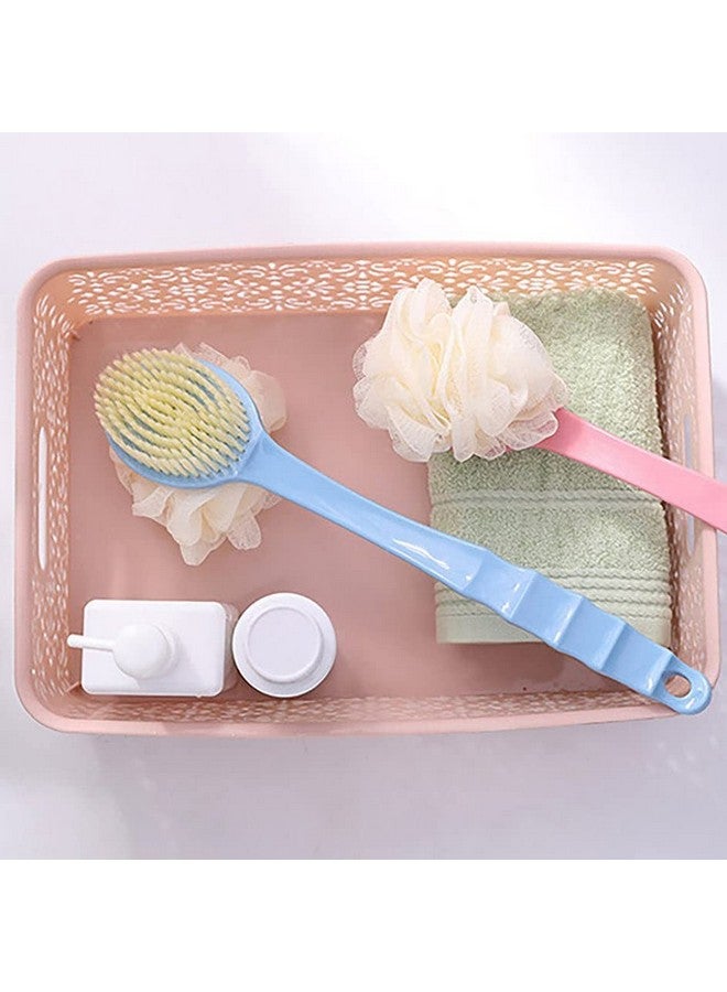 AK Ultimate 2 in 1 Bath Body Brush with Soft Loofah and Bristles, Back Scrubber with Curved Long Handled Shower Brush for Women & Men Body, Face and Spa Washing - Image 4